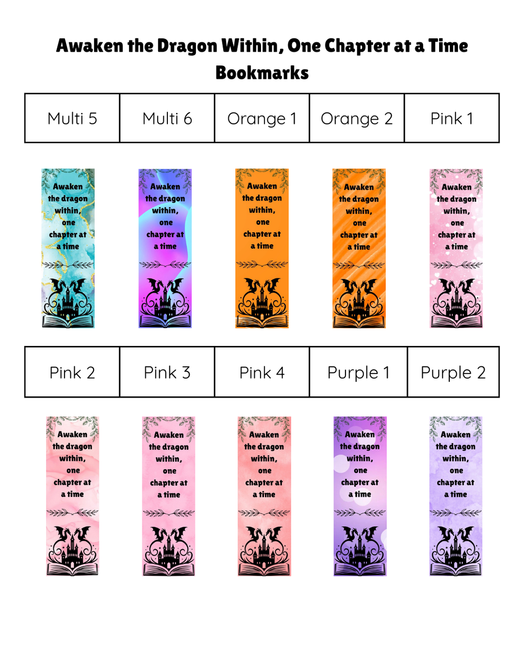 Awaken the Dragon Within, One Chapter at a Time - Bookmark
