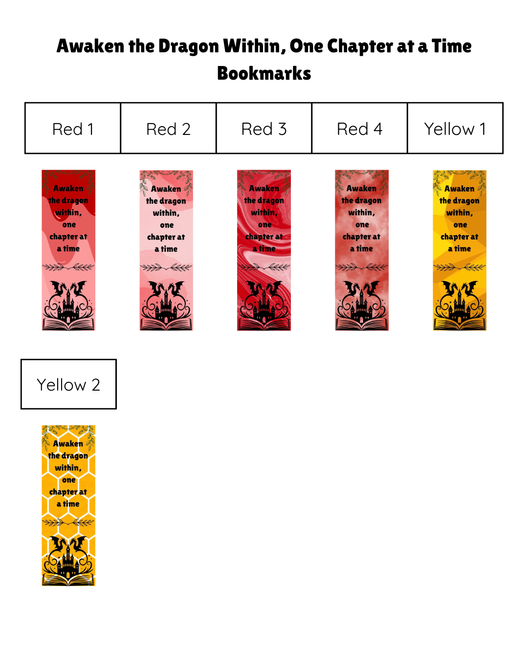 Awaken the Dragon Within, One Chapter at a Time - Bookmark