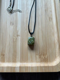 Unakite Cube Crystal Necklace