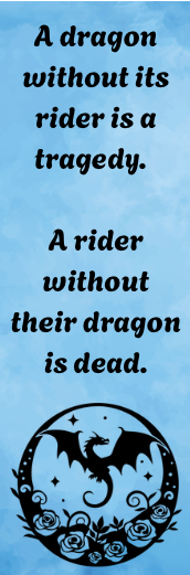 Fourth Wing - A Dragon Without Its Rider Quote - Bookmark