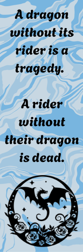 Fourth Wing - A Dragon Without Its Rider Quote - Bookmark