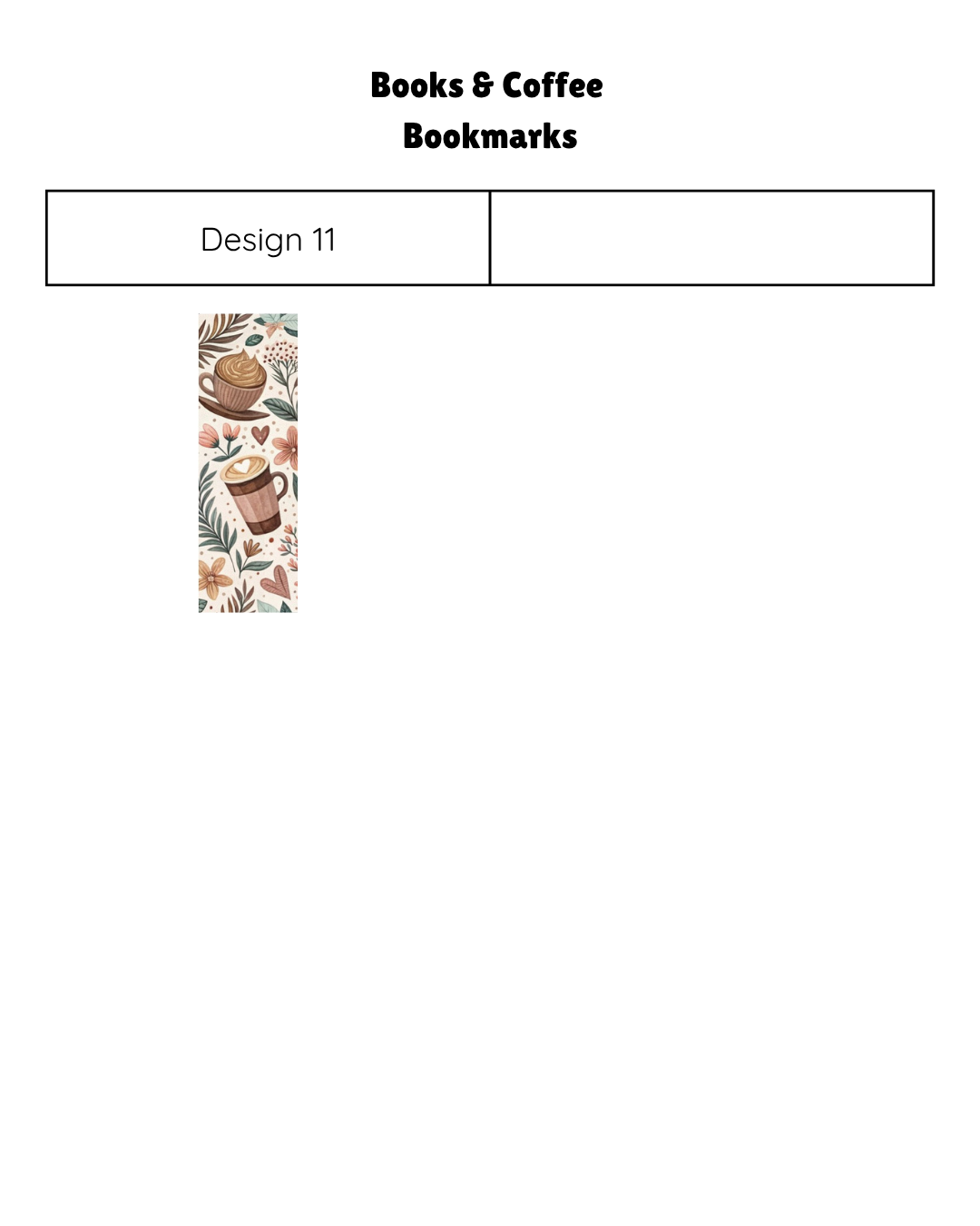 Books & Coffee Bookmarks