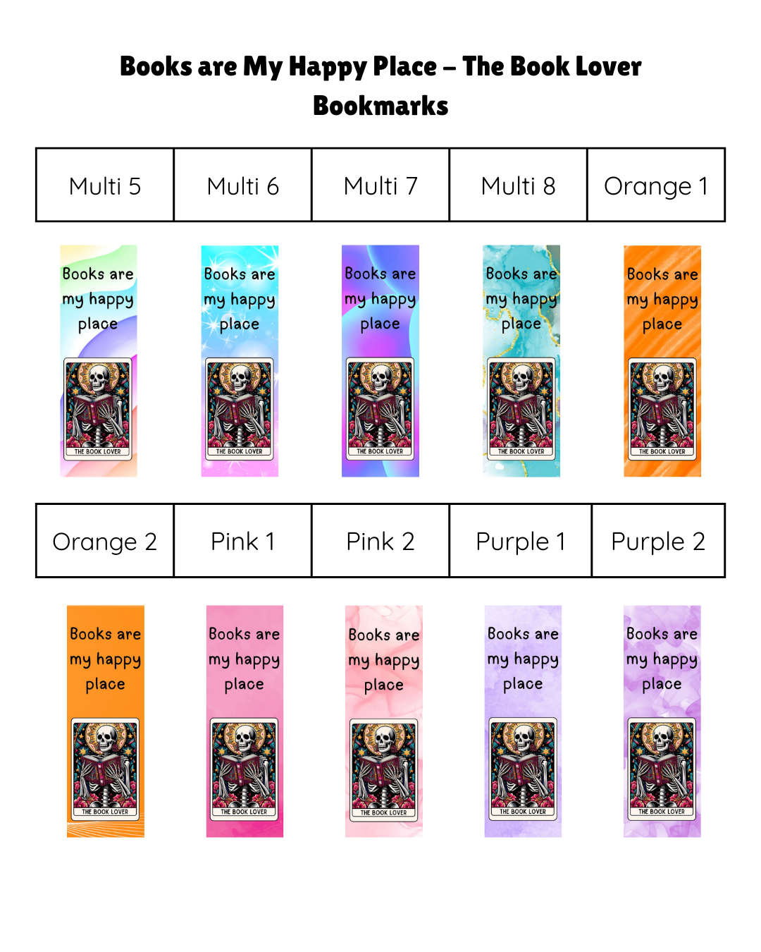 Books are My Happy Place - Book Lover Bookmark
