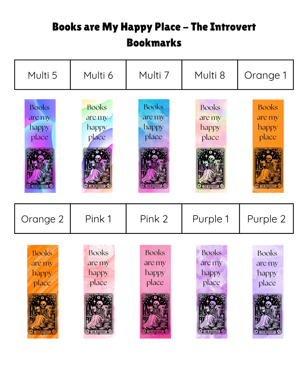Books are My Happy Place - The Introvert Bookmark