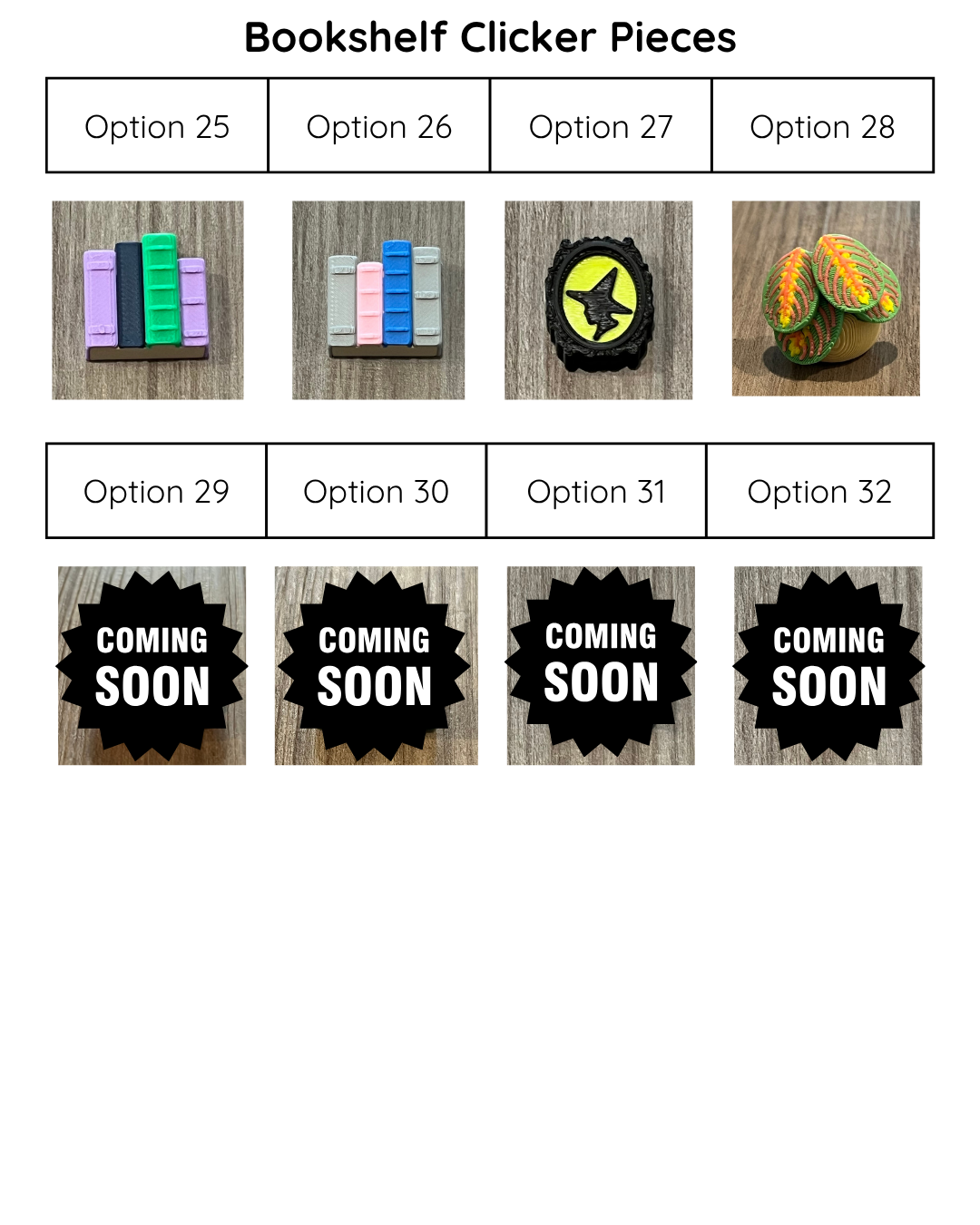 Create Your Own - Bookshelf Clicker - Coffin Bookshelf - 3D Print