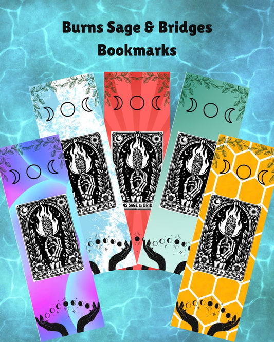 Burns Sage & Bridges - Moon Symbols Tarot Bookmark
