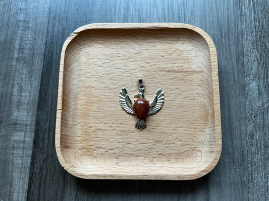 Gold Sandstone Dove Pendant