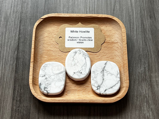 White Howlite Palm Stone