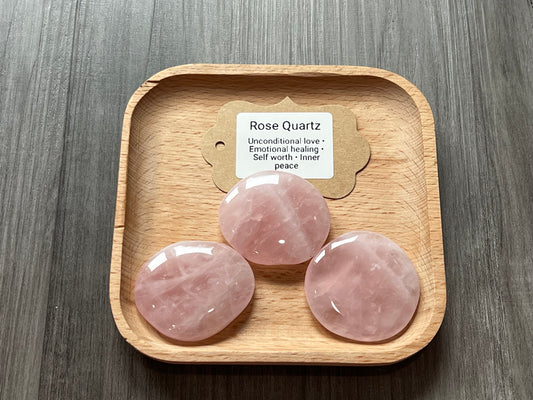 Rose Quartz Palm Stone