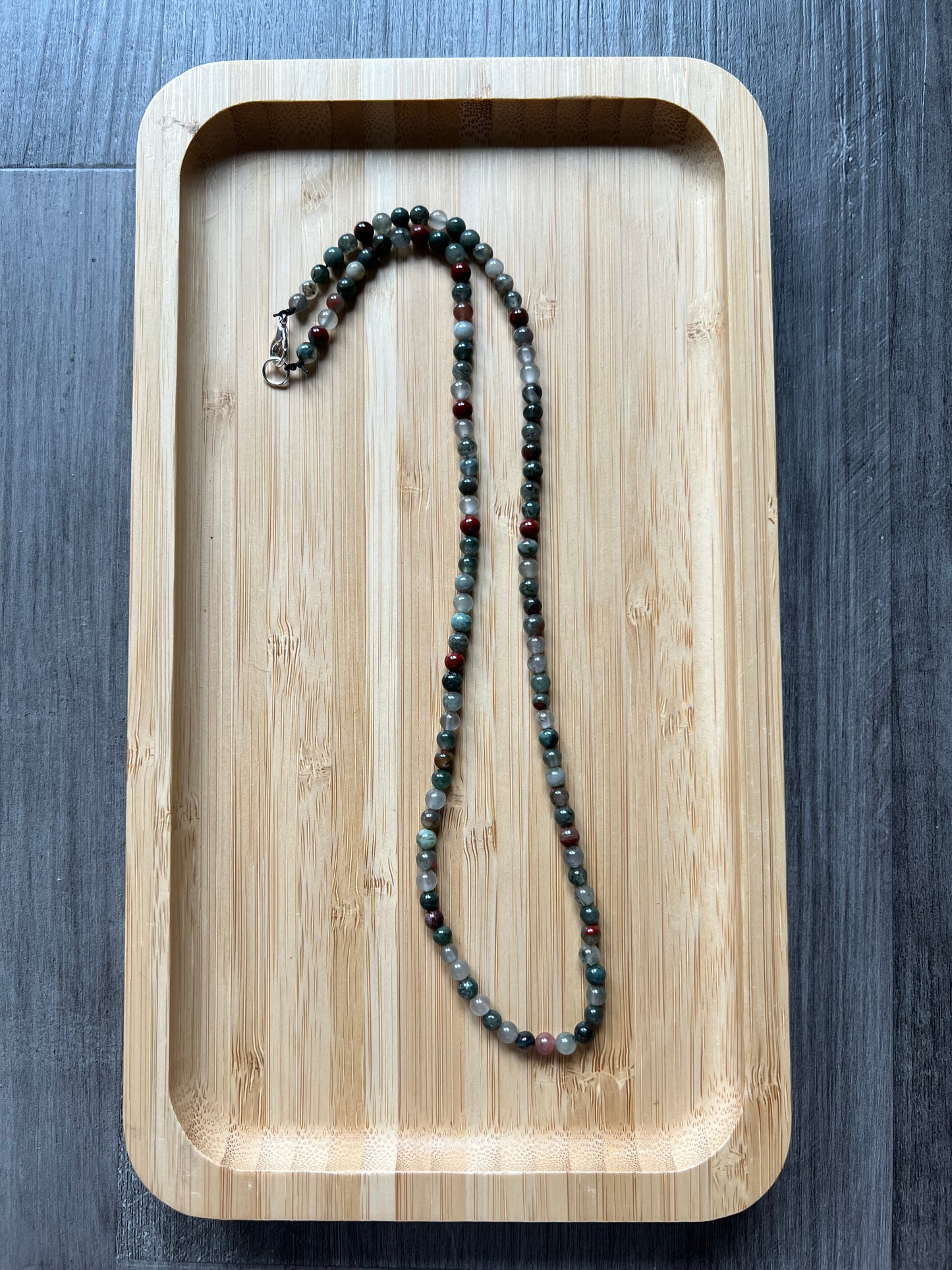 Bloodstone Necklace - 4 mm