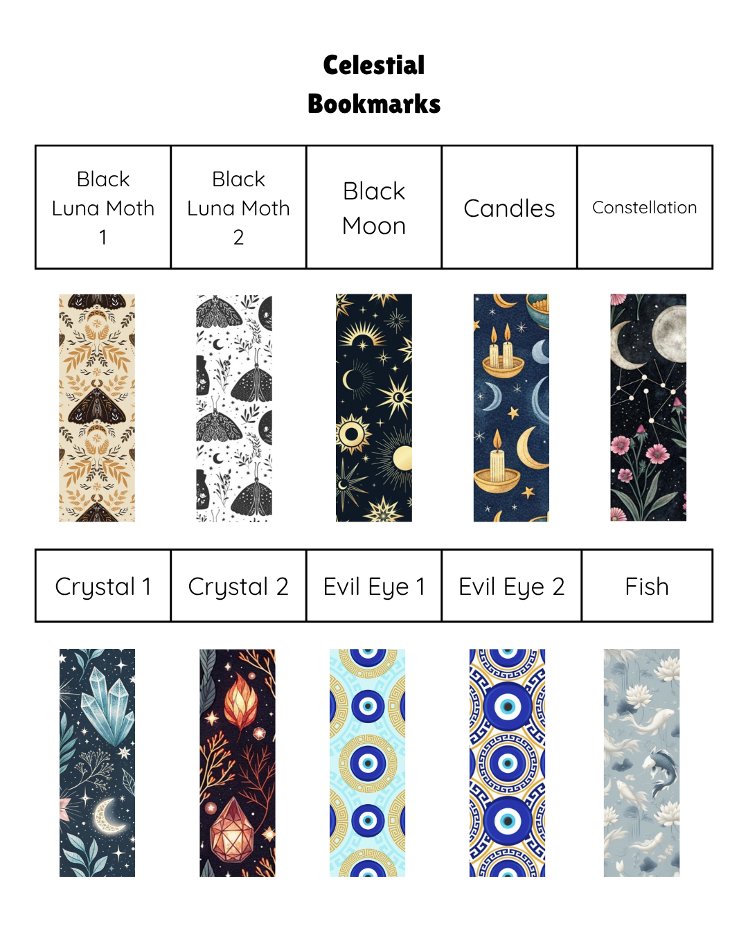 Celestial Bookmarks