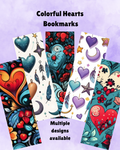 Colorful Hearts Bookmarks