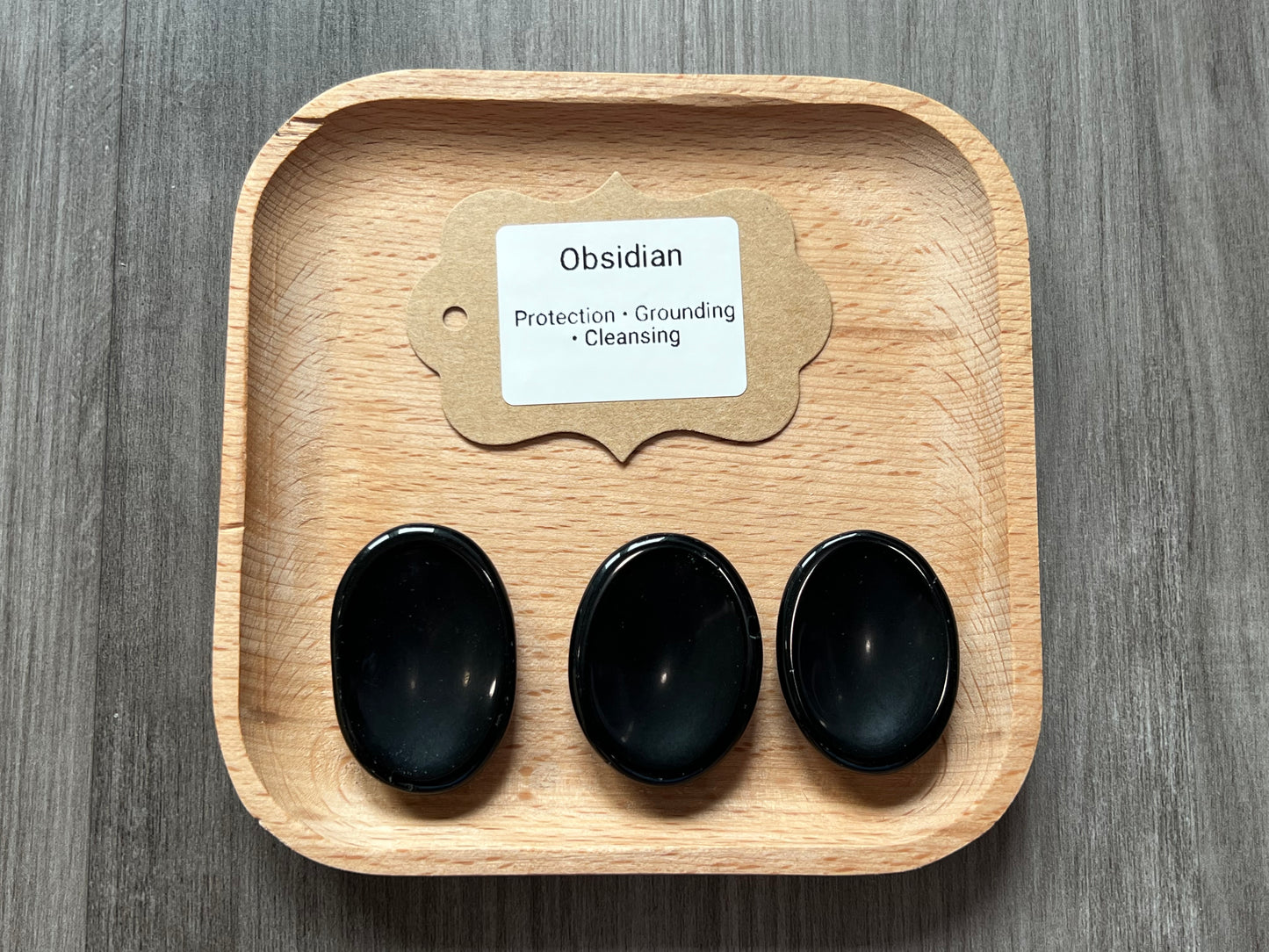 Black Obsidian Worry Stone