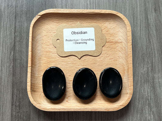 Black Obsidian Worry Stone