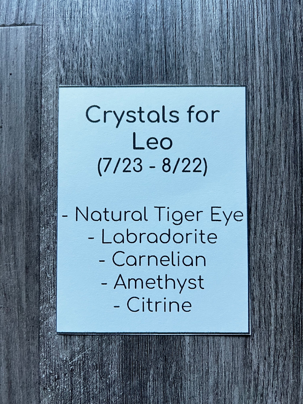 Crystals for Leo