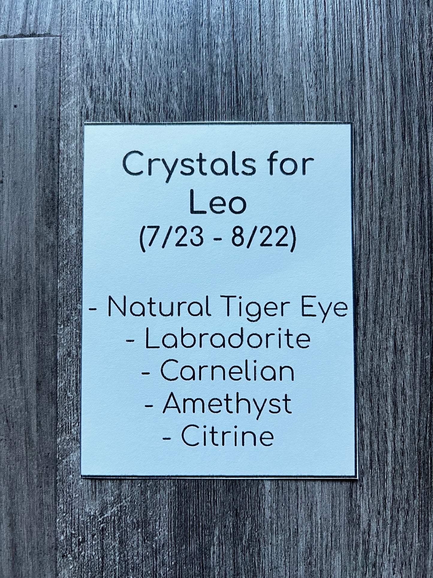 Crystals for Leo