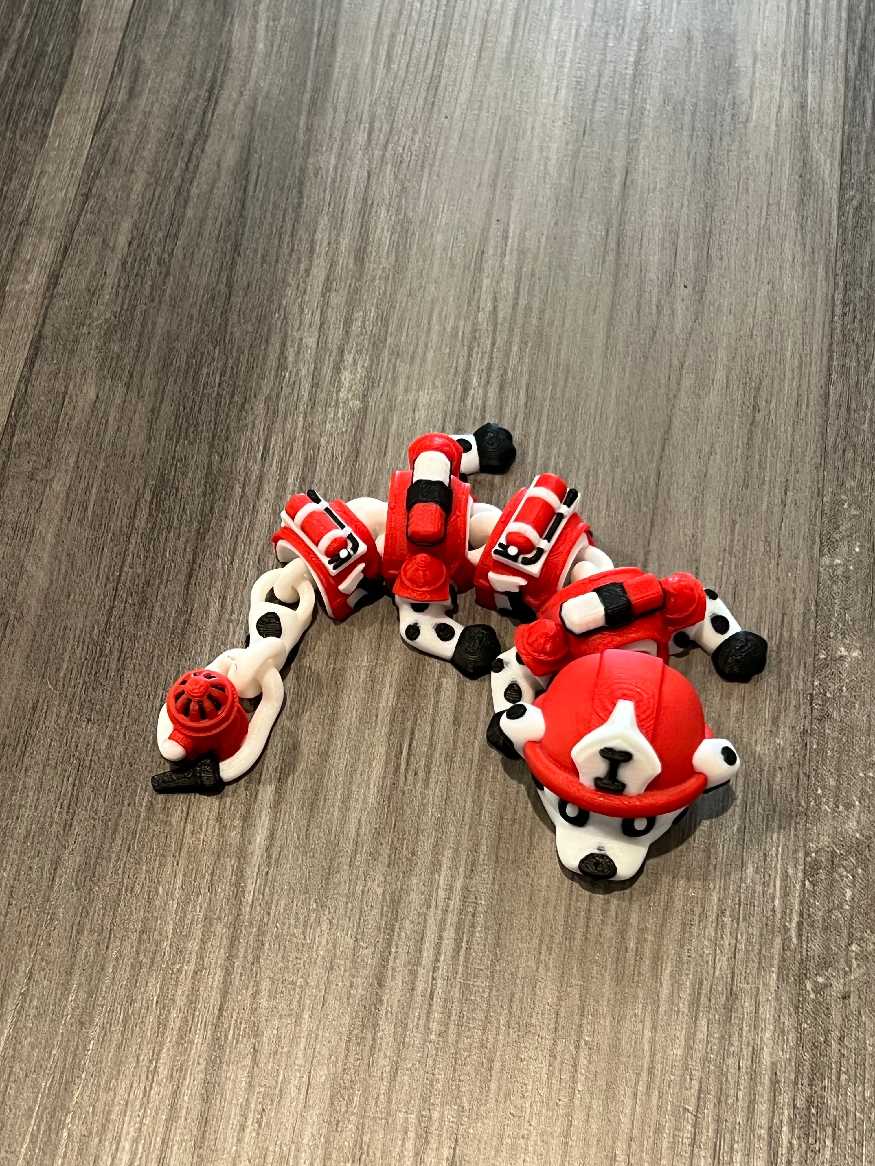 Dalmatian Firefighter Dragon - Small - 3D Print