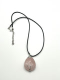 Rose Quartz Tear Pendant Necklace