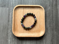 Amethyst, Labradorite, and Dragon Bloodstone Bracelet - 8 mm