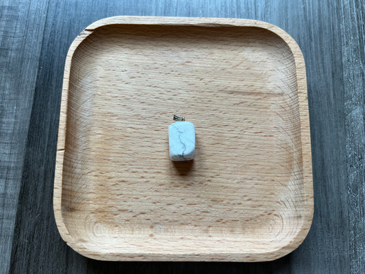 White Howlite Tumbled Stone Pendant