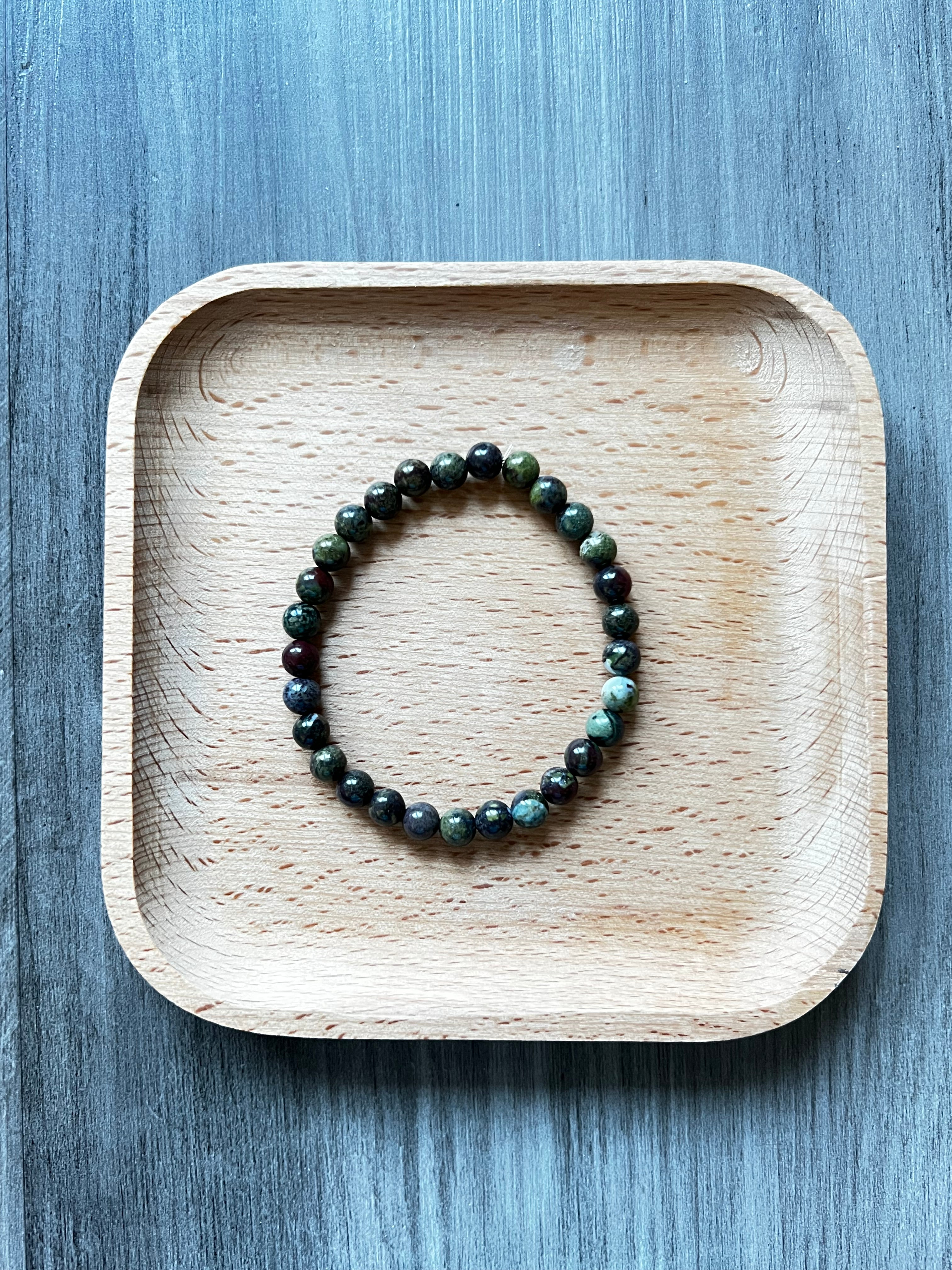 Dragon Bloodstone Bracelet - 6 mm