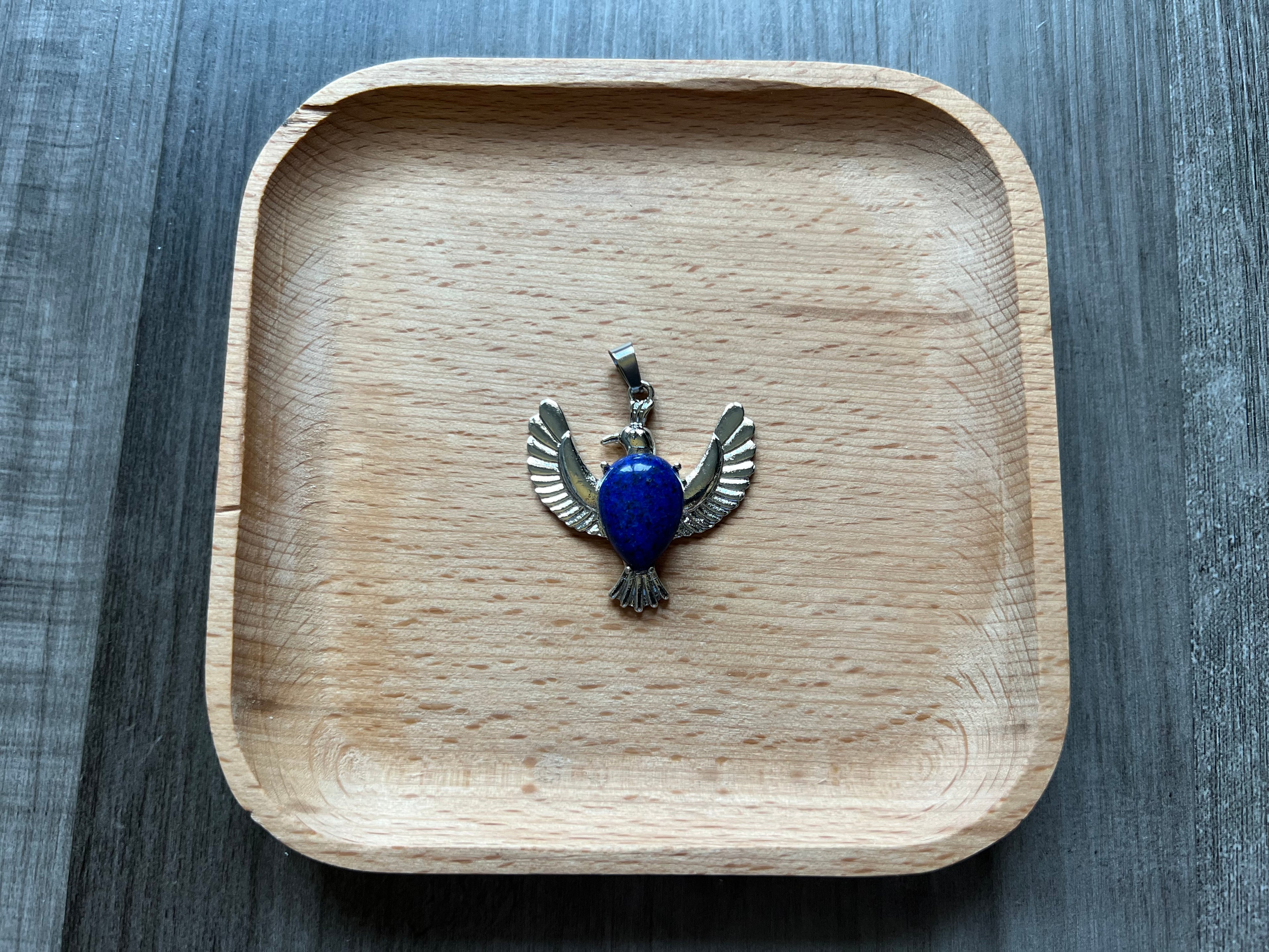 Lapis Lazuli Dove Pendant Necklace