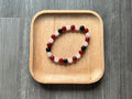 Carnelian, Rose Quartz, and Obsidian Bracelet - 8 mm