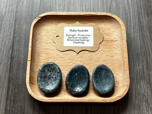 Ruby Kyanite Worry Stone