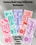 Fantasy Book Trope Ticket Stub Bookmarks