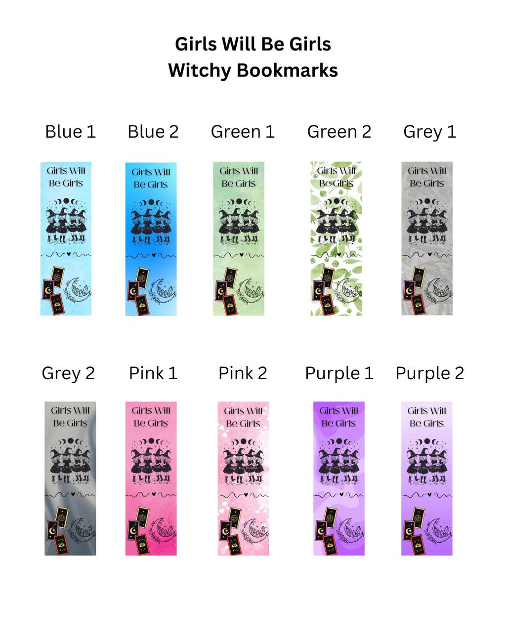 Girls Will Be Girls - Witches Bookmark