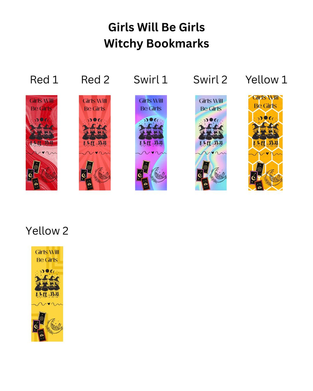 Girls Will Be Girls - Witches Bookmark