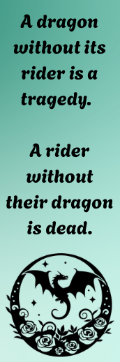 Fourth Wing - A Dragon Without Its Rider Quote - Bookmark