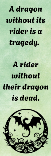 Fourth Wing - A Dragon Without Its Rider Quote - Bookmark