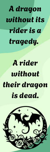 Fourth Wing - A Dragon Without Its Rider Quote - Bookmark