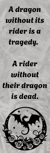 Fourth Wing - A Dragon Without Its Rider Quote - Bookmark