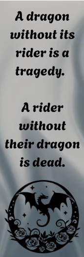 Fourth Wing - A Dragon Without Its Rider Quote - Bookmark