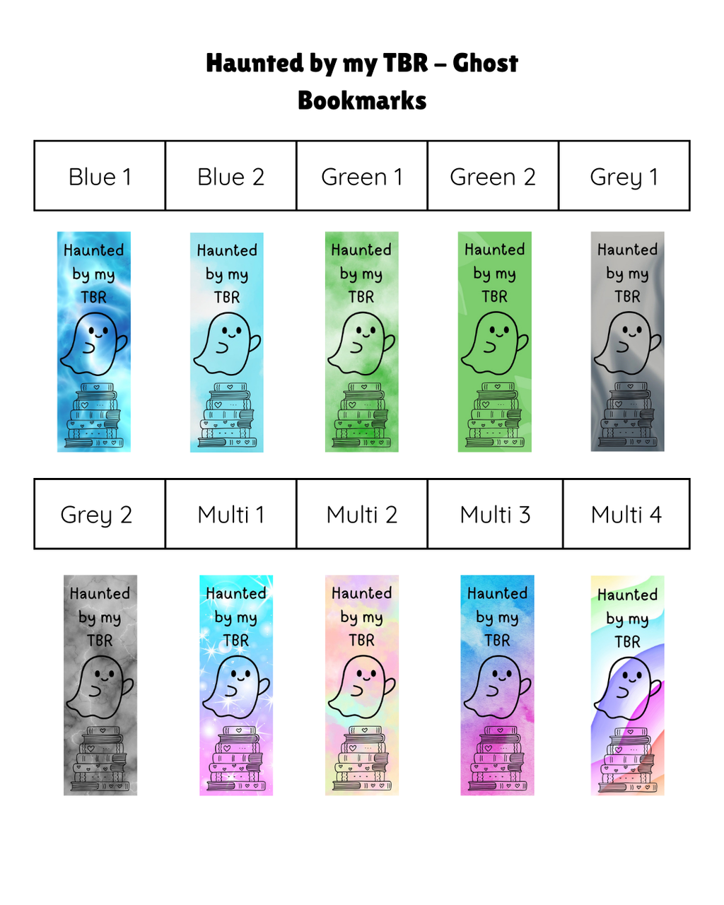 Haunted by my TBR - Ghost Bookmark
