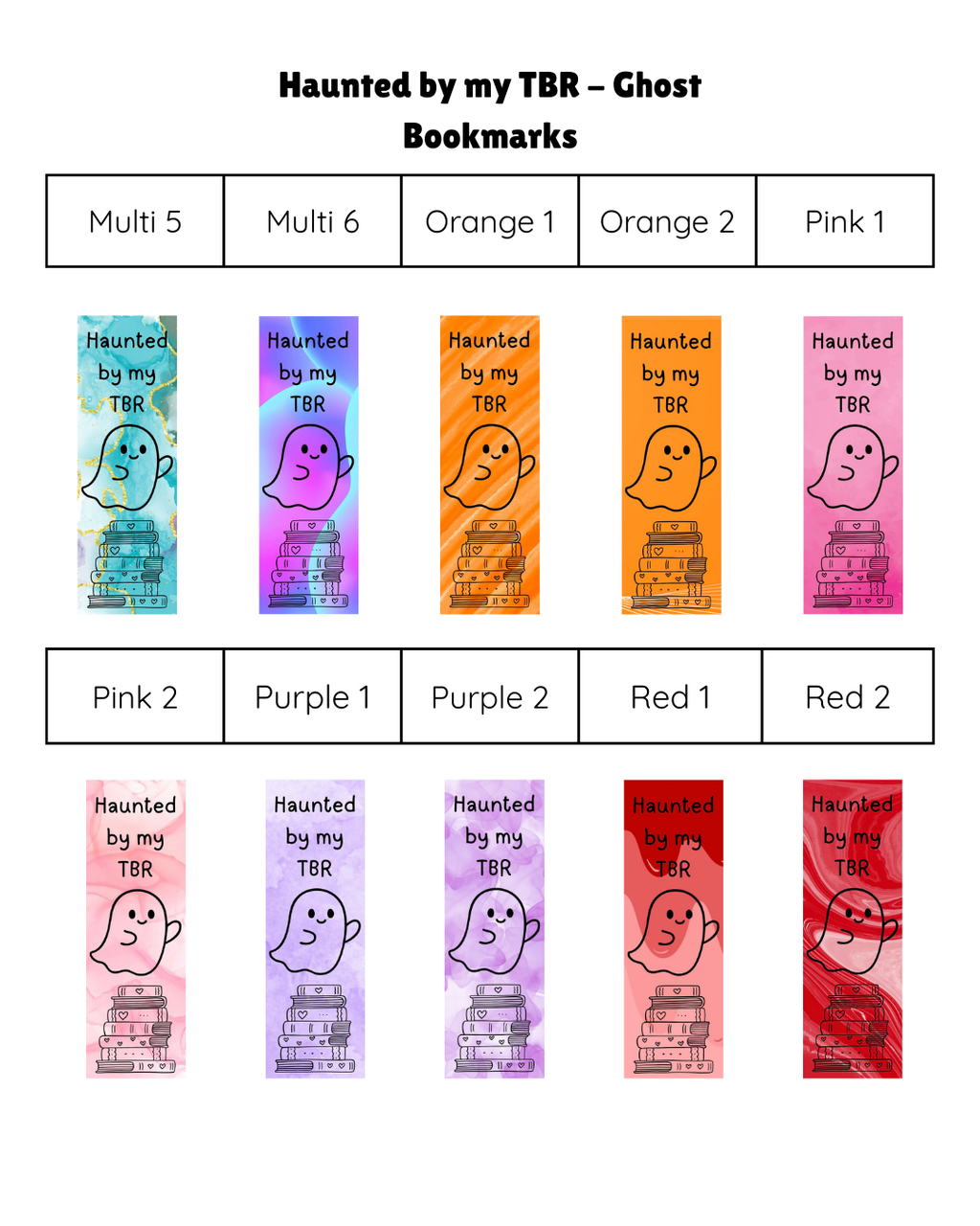 Haunted by my TBR - Ghost Bookmark