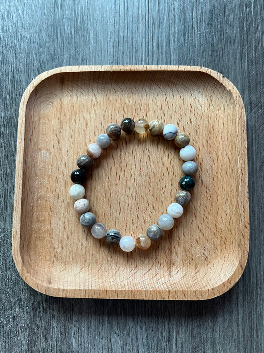 Bamboo Agate Bracelet - 8 mm