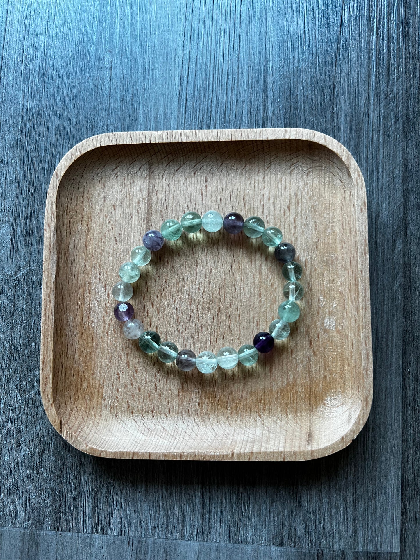 Fluorite Quartz Bracelet - 8 mm
