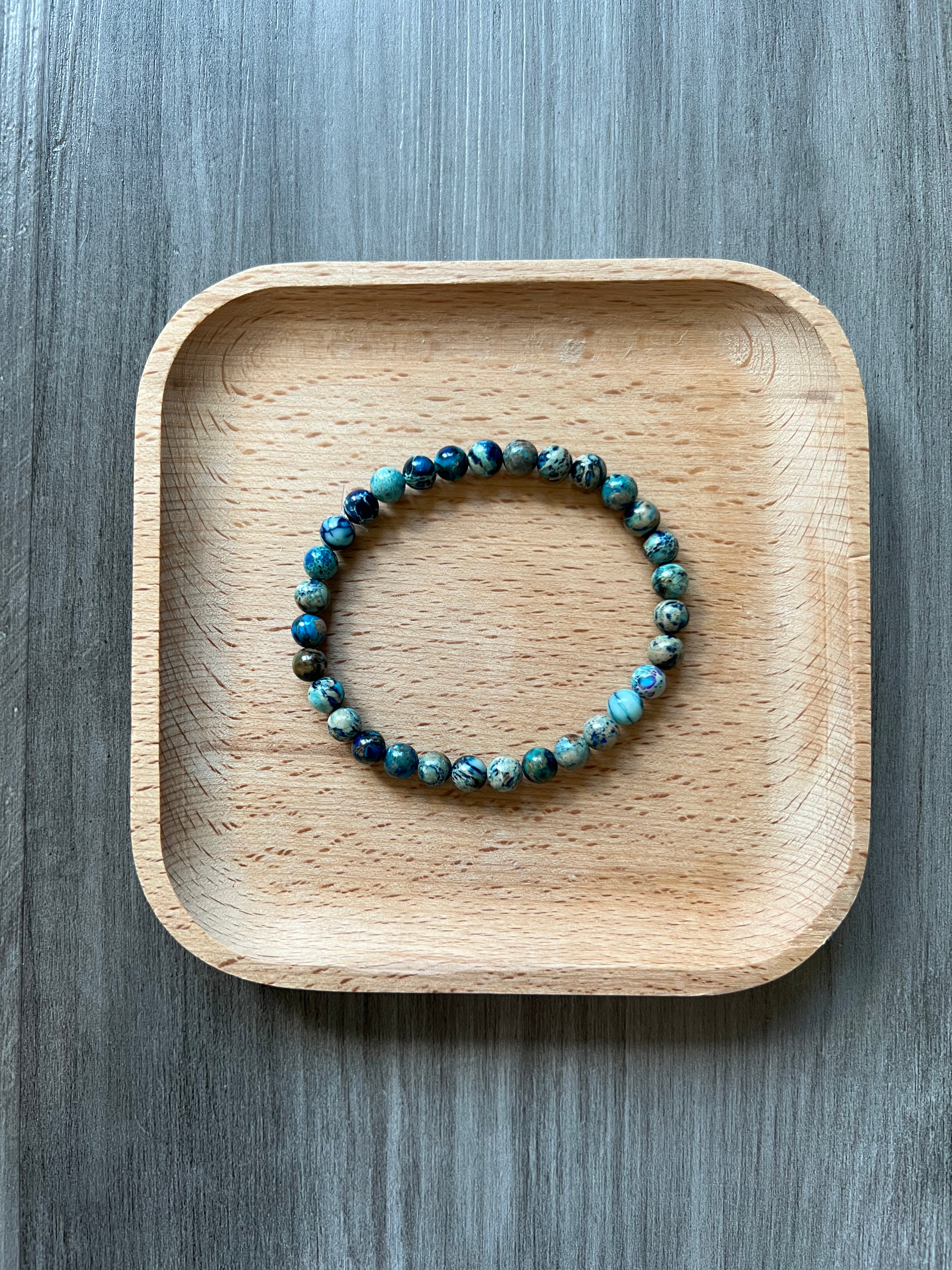 Deep Blue Sea Sediment Bracelet - 6 mm