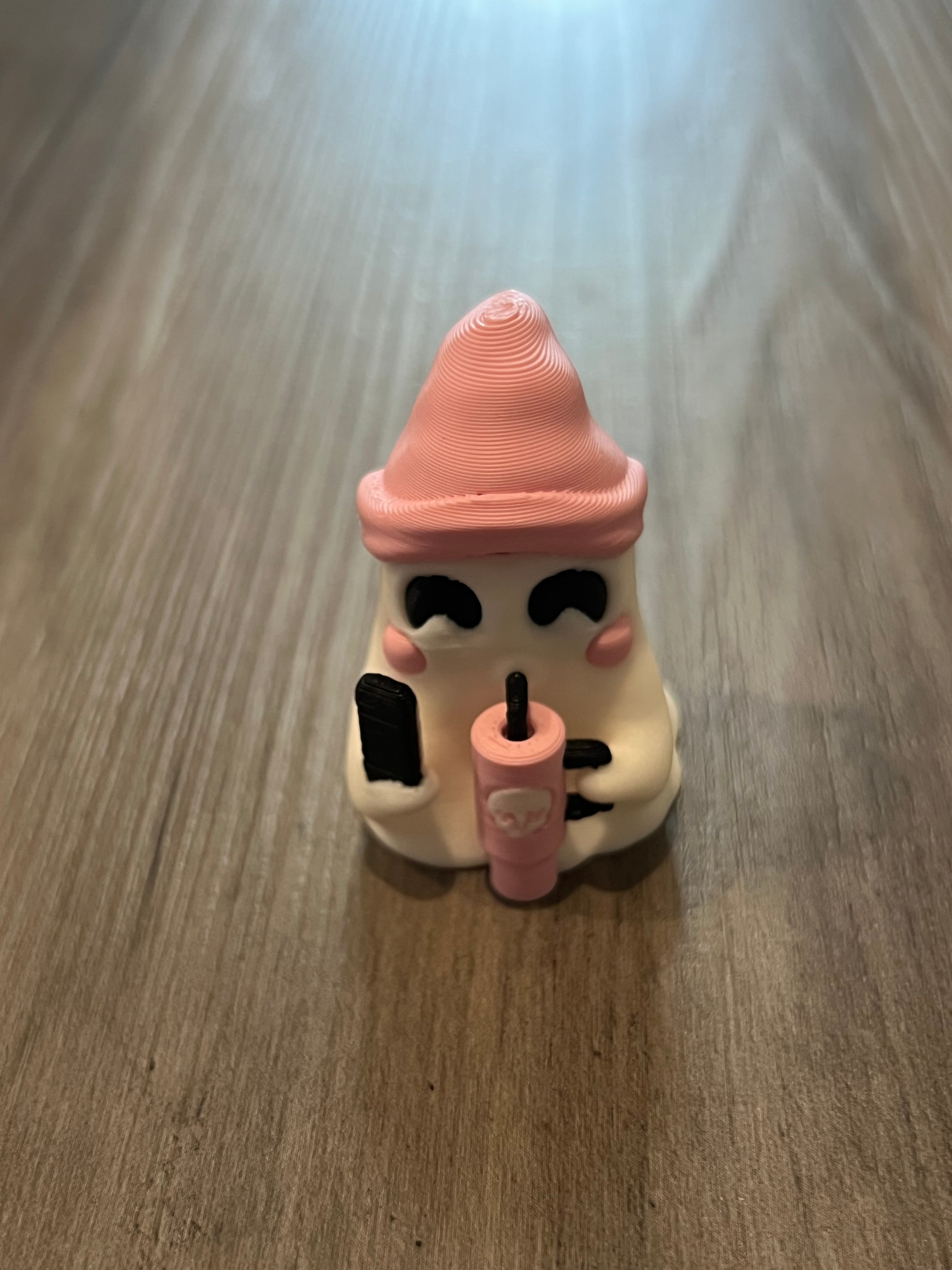 Mini Ghost w/ Phone & Cup 3D Print