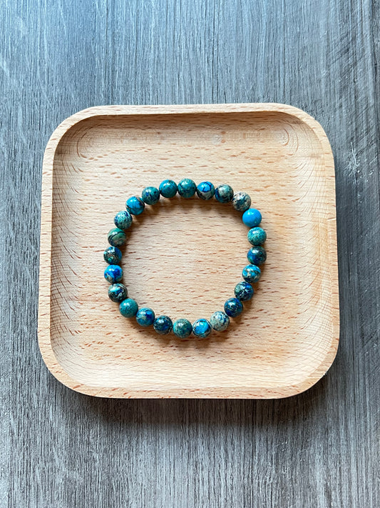 Deep Blue Sea Sediment Jasper Bracelet - 8 mm