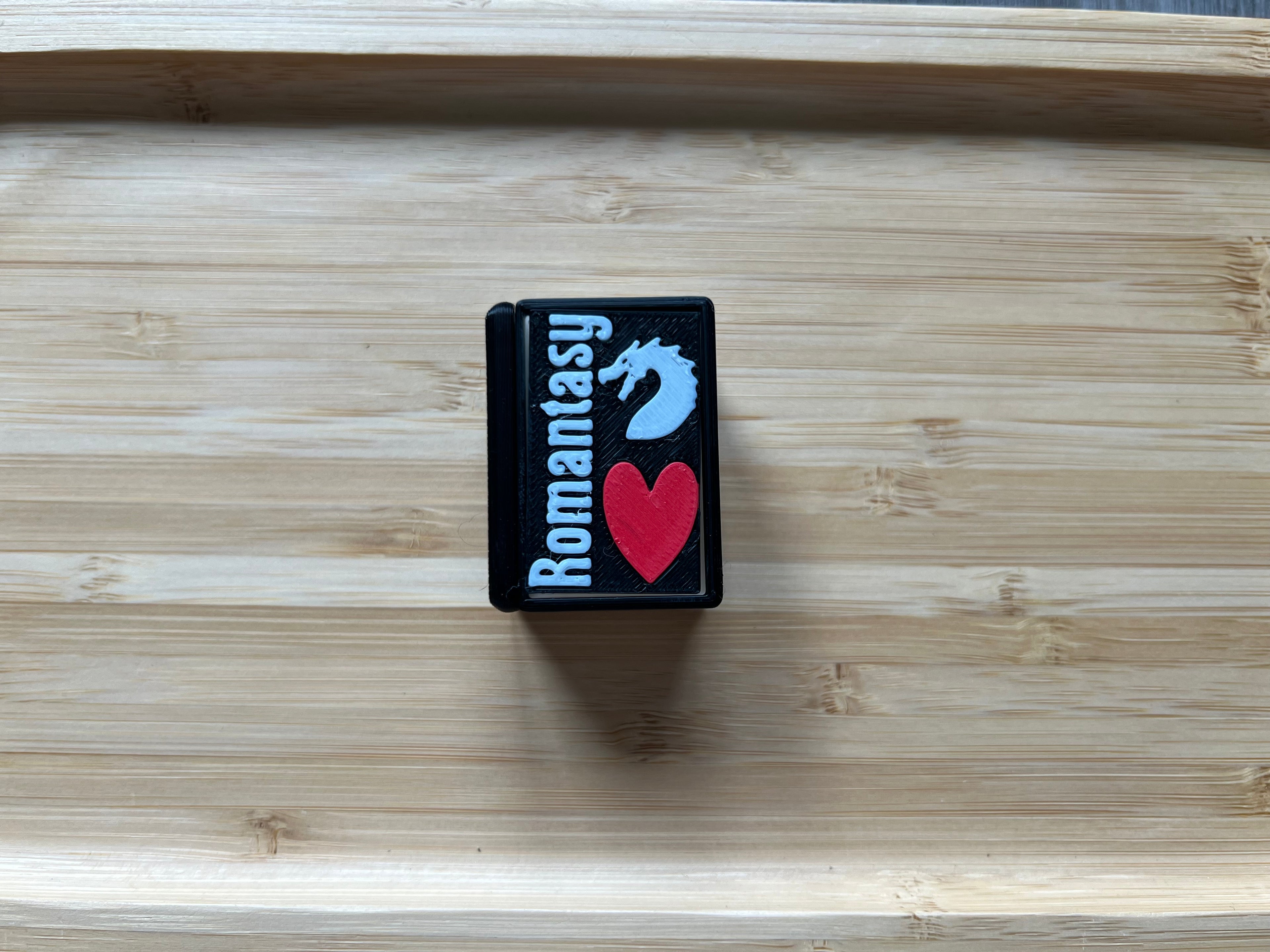 Black w/ White Book Fidget Clicker 3D Print
