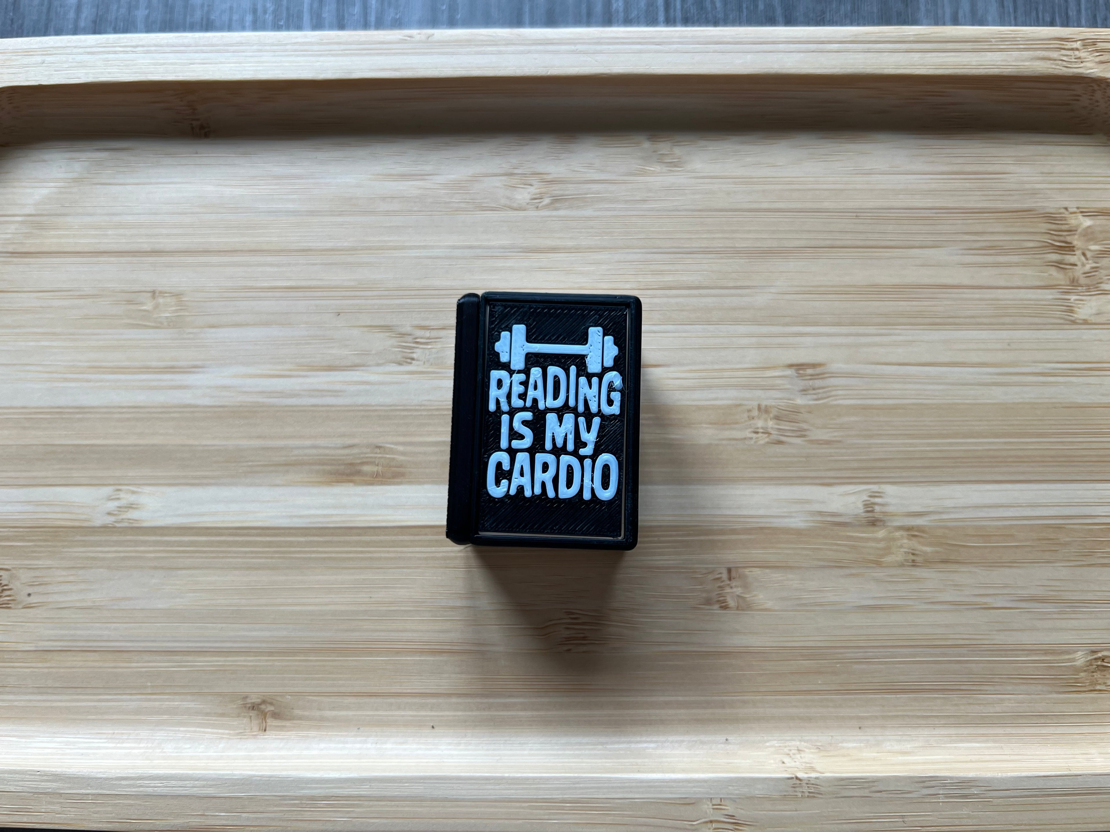 Black w/ White Book Fidget Clicker 3D Print