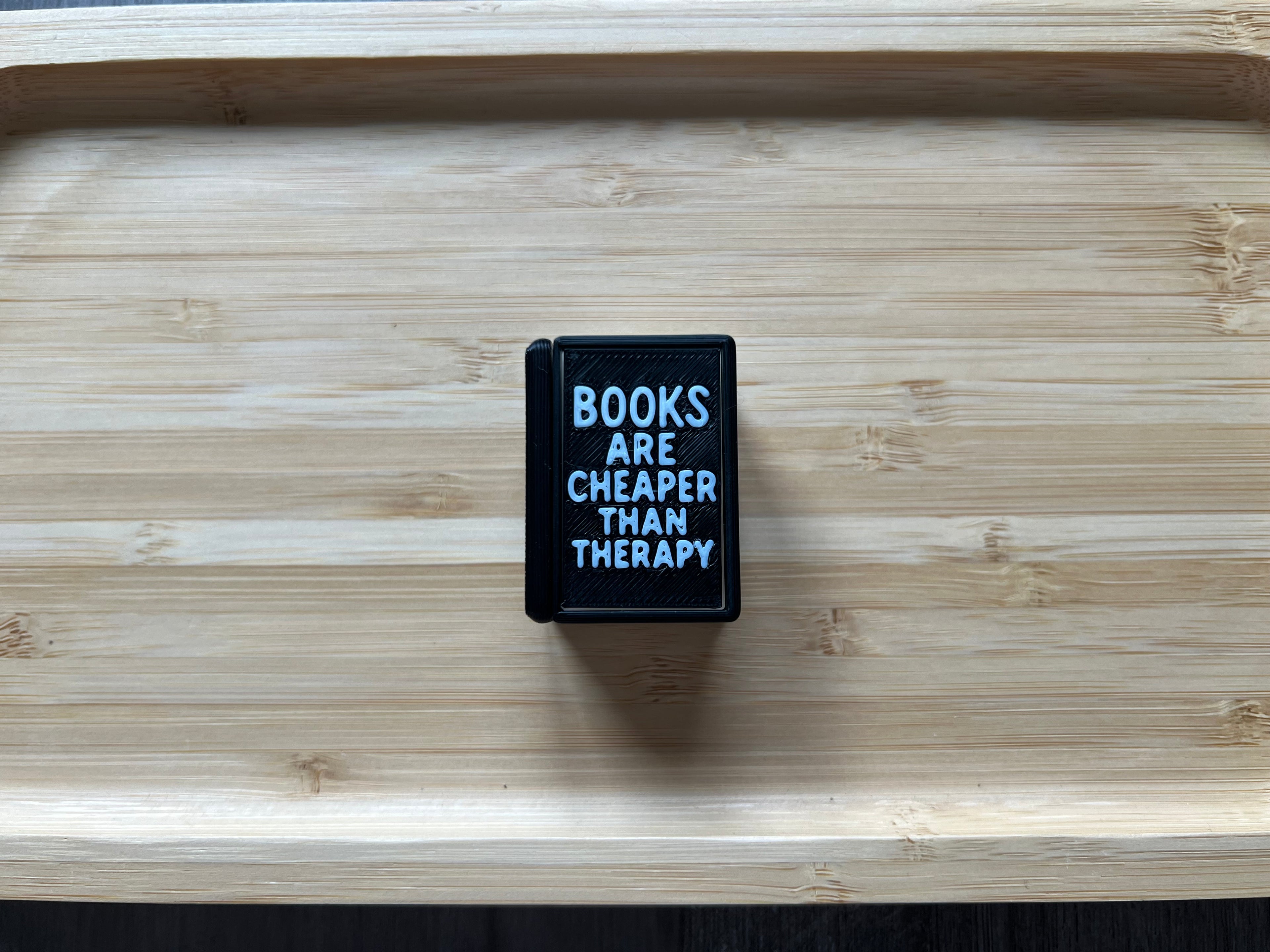 Black w/ White Book Fidget Clicker 3D Print