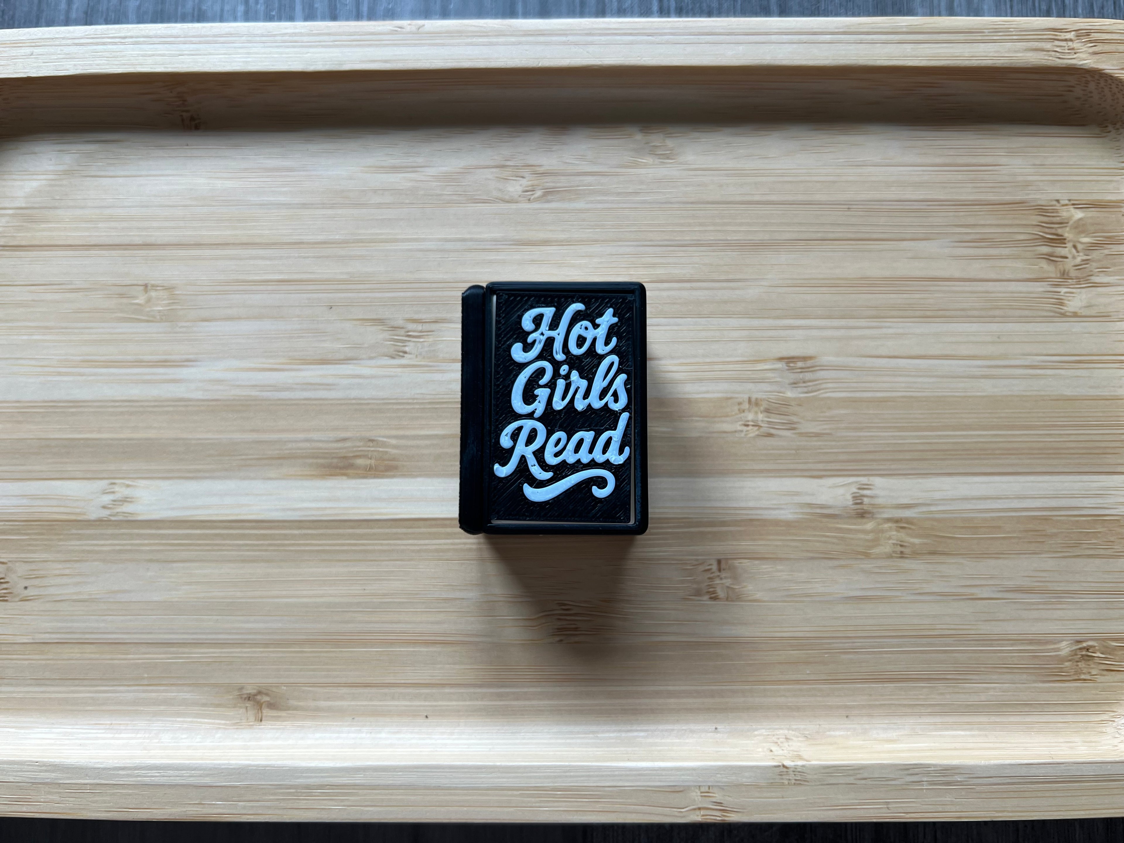 Black w/ White Book Fidget Clicker 3D Print