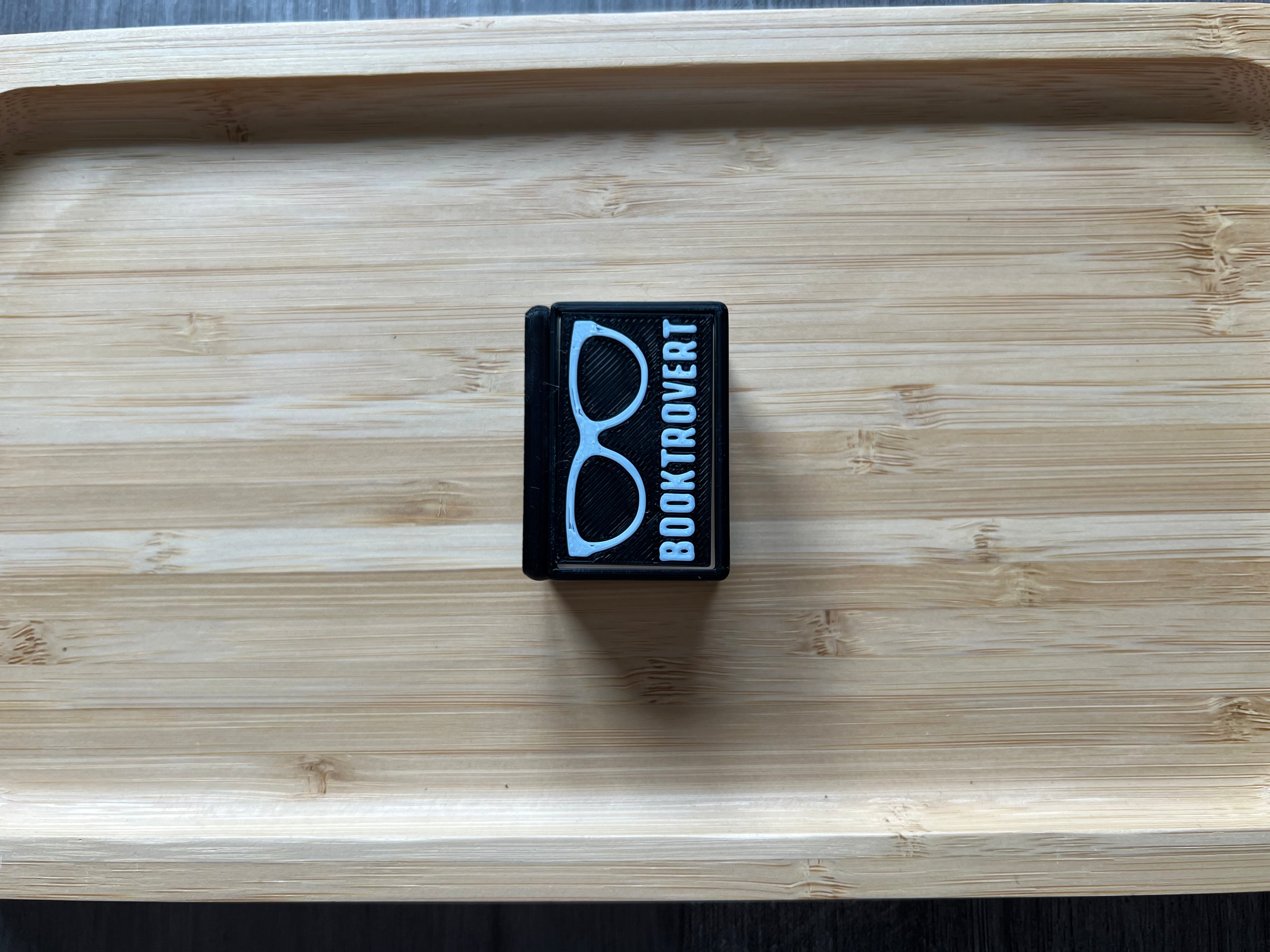 Black w/ White Book Fidget Clicker 3D Print