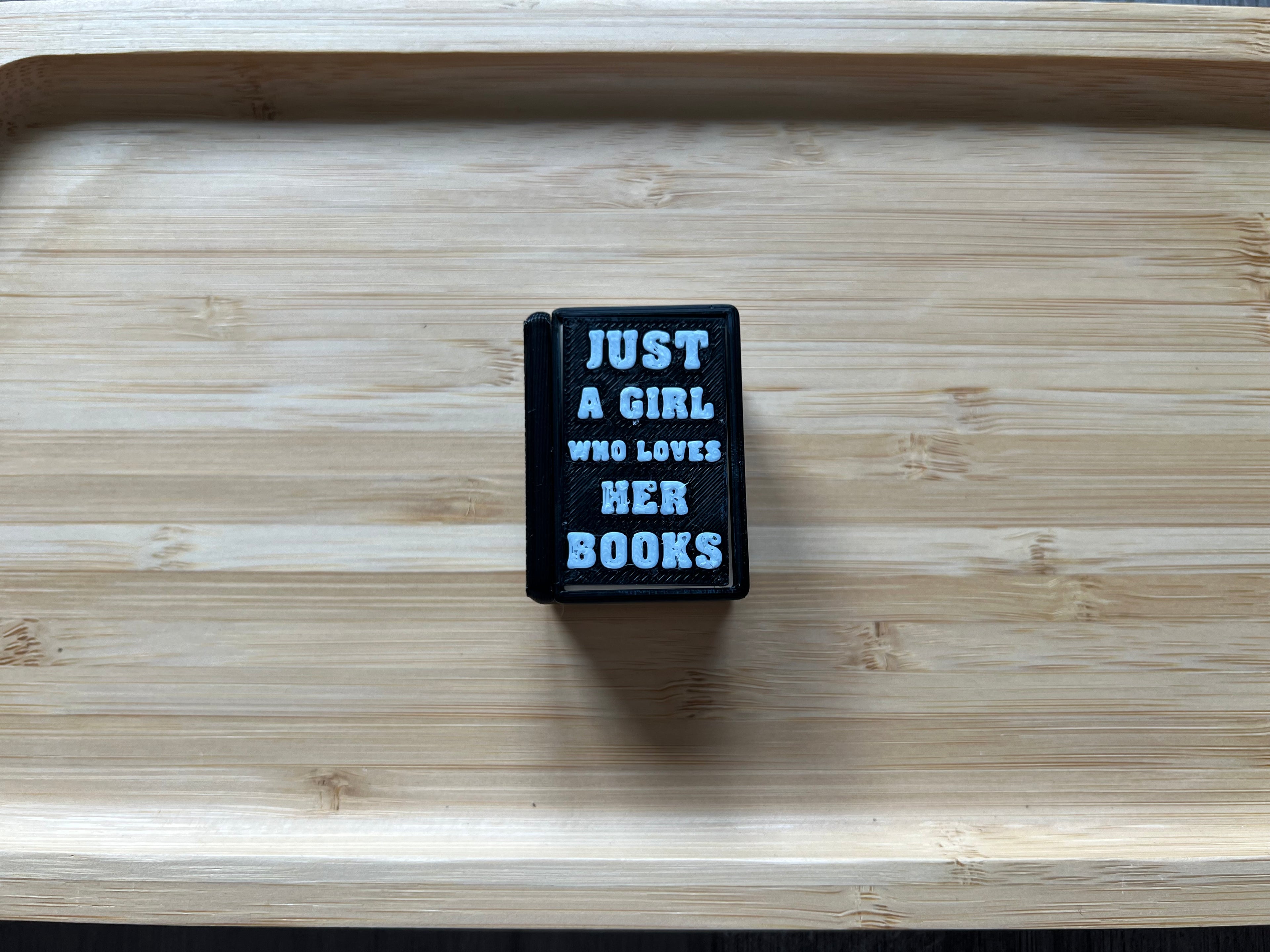 Black w/ White Book Fidget Clicker 3D Print