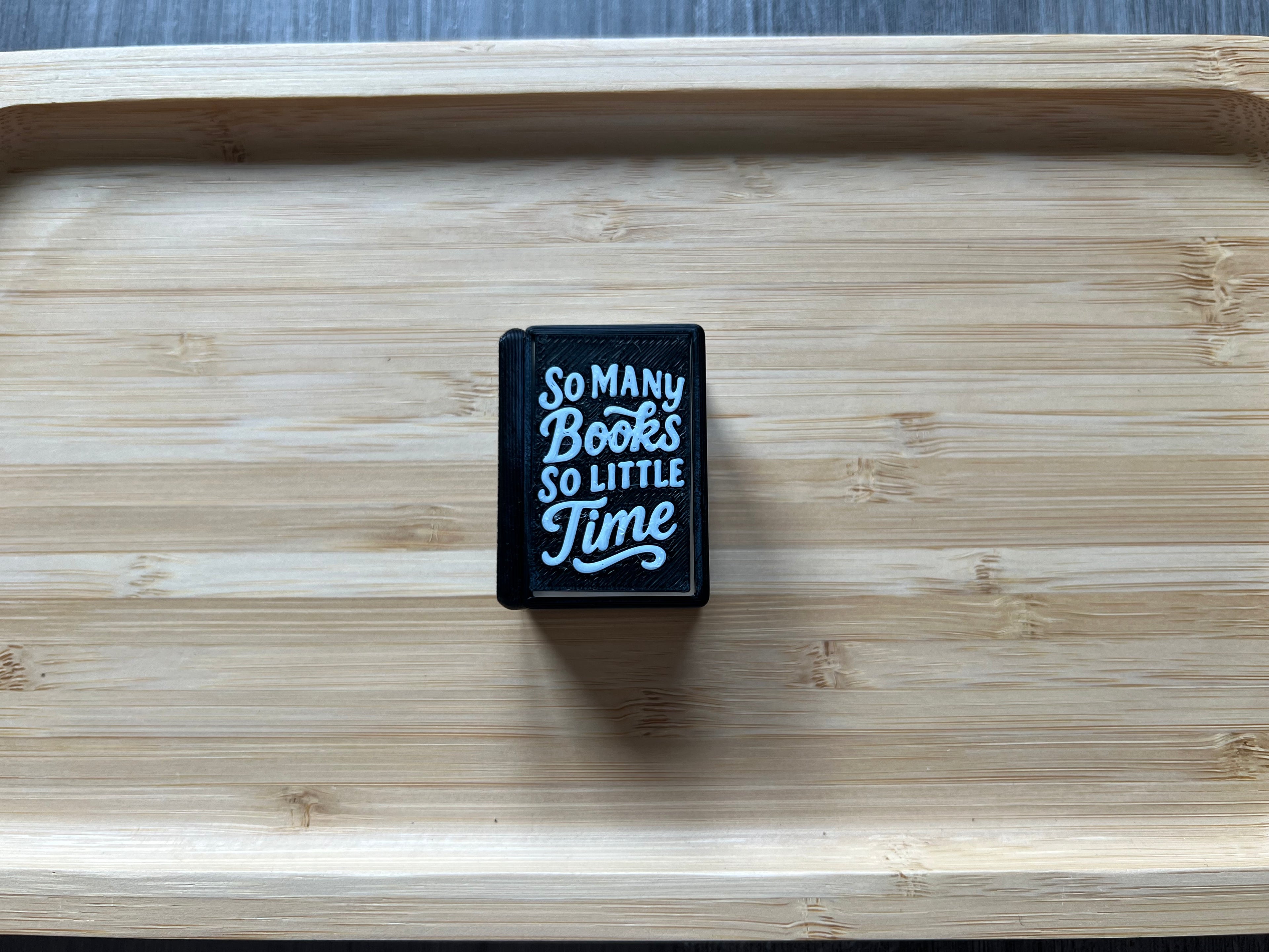 Black w/ White Book Fidget Clicker 3D Print